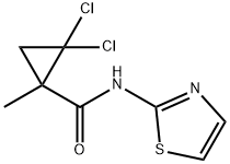 Cyclopropanecarboxamide, 2,2-dichloro-1-methyl-N-2-thiazolyl- (9CI) 结构式