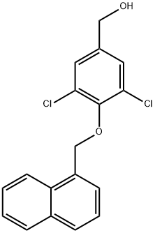 3,5-DICHLORO-4-(1-NAPHTHALENYLMETHOXY)-BENZENEMETHANOL 结构式