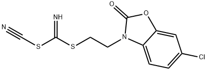 [(6-CHLORO-2-OXOBENZO[D]OXAZOL-3(2H)-YL)METHYL]METHYL CYANOCARBONIMIDODITHIOATE 结构式