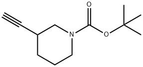 3-乙炔基哌啶-1-甲酸叔丁酯 结构式