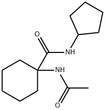 Cyclohexanecarboxamide, 1-(acetylamino)-N-cyclopentyl- (9CI) 结构式