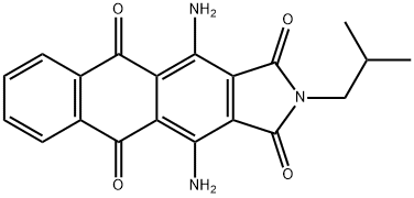 4,11-diamino-2-(2-methylpropyl)-1H-naphth[2,3-f]isoindole-1,3,5,10(2H)-tetrone 结构式