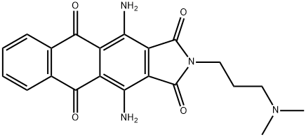 4,11-Diamino-2-[3-(dimethylamino)propyl]-1H-naphth[2,3-f]isoindole-1,3,5,10(2H)-tetrone 结构式