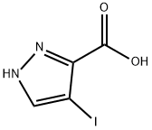 4-碘-1H-吡唑-5-羧酸 结构式
