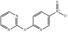 Pyrimidine, 2-((5-nitro-2-pyridinyl)thio)- 结构式