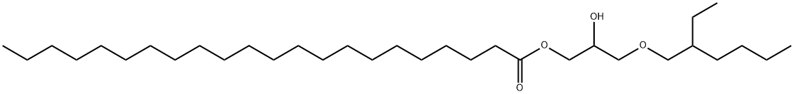 3-[(2-ethylhexyl)oxy]-2-hydroxypropyl docosanoate 结构式
