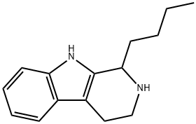1-Butyl-2,3,4,9-tetrahydro-1H-pyrido[3,4-b]indole 结构式