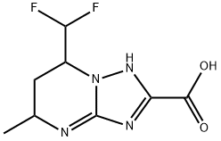 7-(二氟甲基)-5-甲基-1,5,6,7-四氢-[1,2,4]三唑并[1,5-A]嘧啶-2-羧酸 结构式