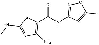 5-Thiazolecarboxamide,4-amino-2-(methylamino)-N-(5-methyl-3-isoxazolyl)- 结构式