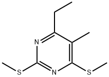 Pyrimidine, 4-ethyl-5-methyl-2,6-bis(methylthio)- (9CI) 结构式