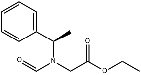 （R）-乙基N-甲酰基-N-（1-苯乙基）甘氨酸 结构式