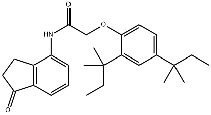 4-[2,4-Di(tert-pentyl)phenoxyacetylamino]-1-indanone 结构式