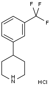 4-(3-三氟甲基苯基)哌啶盐酸盐 结构式