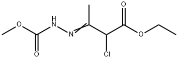 ETHYL (3E)-3-(ACETYLHYDRAZONO)-2-CHLOROBUTANOATE 结构式
