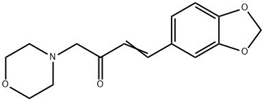 1-(3,4-Methylenedioxyphenyl)-4-morpholino-1-buten-3-one 结构式