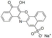 6-Hydroxy-5-oxo-5H-dibenzo[a,h]phenoxazine-12-sulfonic acid sodium salt 结构式