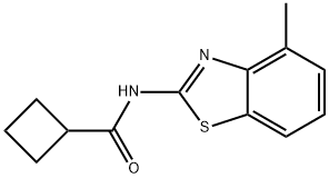 Cyclobutanecarboxamide, N-(4-methyl-2-benzothiazolyl)- (9CI) 结构式