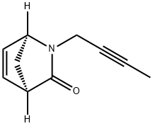 2-Azabicyclo[2.2.1]hept-5-en-3-one,2-(2-butynyl)-,(1S,4R)-(9CI) 结构式