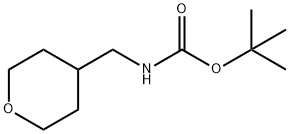 Carbamic acid, [(tetrahydro-2H-pyran-4-yl)methyl]-, 1,1-dimethylethyl ester 结构式