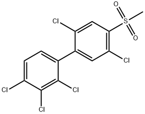 4-甲基磺酰基-2,2',3',4',5-五氯联苯 结构式