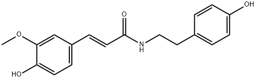 N-反式-阿魏酰酪胺 结构式
