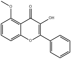 3-羟基-5-甲氧基黄酮 结构式