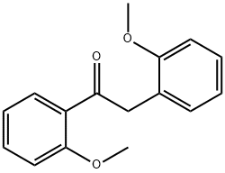 1,2-二(2-甲氧基苯基)乙酮 结构式