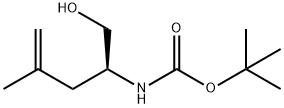 Carbamic acid, [(1S)-1-(hydroxymethyl)-3-methyl-3-butenyl]-, 1,1-dimethylethyl 结构式