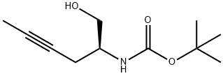 Carbamic acid, [(1S)-1-(hydroxymethyl)-3-pentynyl]-, 1,1-dimethylethyl ester 结构式