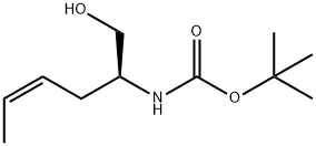 Carbamic acid, [(1S,3Z)-1-(hydroxymethyl)-3-pentenyl]-, 1,1-dimethylethyl 结构式