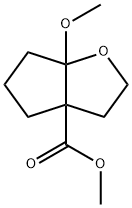 3aH-Cyclopenta[b]furan-3a-carboxylicacid,hexahydro-6a-methoxy-,methylester(9CI) 结构式