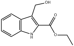 ETHYL 3-(HYDROXYMETHYL)-1H-INDOLE-2-CARBOXYLATE 结构式