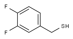 (3,4-二氟苯基)甲硫醇 结构式