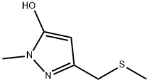 1H-Pyrazol-5-ol,  1-methyl-3-[(methylthio)methyl]- 结构式