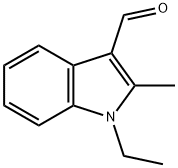 1-乙基-2-甲基-1H-吲哚-3-甲醛 结构式