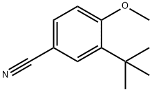 3-(叔丁基)-4-甲氧基苄腈 结构式