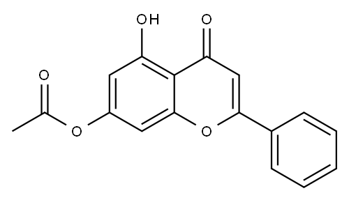 5-羟基-7-乙酰氧基黄酮 结构式