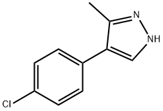4-(4-氯苯基)-3-甲基吡唑 结构式