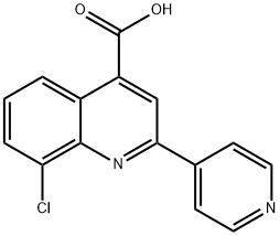 8-氯-2-吡啶-4-基-喹啉-4-羧酸 结构式