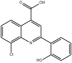 8-氯-2-(2-羟苯基)喹啉-4-羧酸 结构式