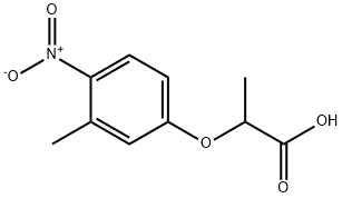 2-(3-甲基-4-硝基苯氧基)丙酸 结构式