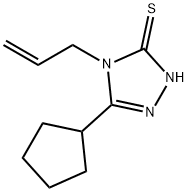 4-烯丙基-5-环戊基-2H-1,2,4-三唑-3-硫酮 结构式