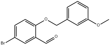 5-溴-2-(3-甲氧基苄基)氧基-苯甲醛 结构式