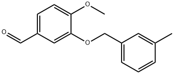 4-甲氧基-3-(3-甲苄基)氧基-苯甲醛 结构式