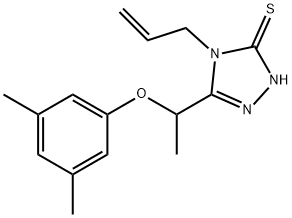 4-烯丙基-5-(1-(3,5-二甲基苯氧基)乙基)-2,4-二氢-3H-1,2,4-三唑-3-硫酮 结构式