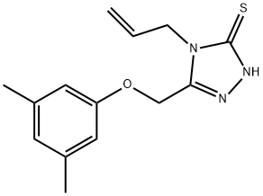 4-烯丙基-5-((3,5-二甲基苯氧基)甲基)-4H-1,2,4-三唑-3-硫醇 结构式