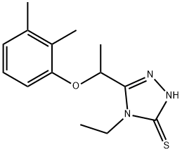 5-(1-(2,3-二甲基苯氧基)乙基)-4-乙基-4H-1,2,4-三唑-3-硫醇 结构式