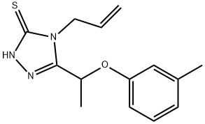 4-烯丙基-5-(1-(间甲苯基氧基)乙基)-4H-1,2,4-三唑-3-硫醇 结构式