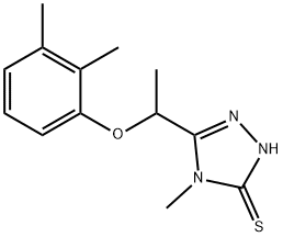 5-(1-(2,3-二甲基苯氧基)乙基)-4-甲基-4H-1,2,4-三唑-3-硫醇 结构式