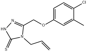 4-烯丙基-5-((4-氯-3-甲基苯氧基)甲基)-4H-1,2,4-三唑-3-硫醇 结构式